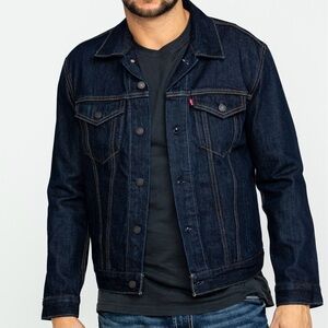 NWT Levi's Men's Trucker Denim Jean Jacket XL Rinse Standard Color Blue Western